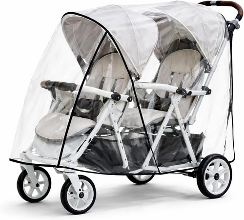 Double pram rain cover - double,